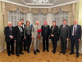 О вручении юбилейной медали «80 лет Победы в Великой Отечественной войне 1941-1945 гг.» в Посольстве России в Словакии 21 февраля 2025г.